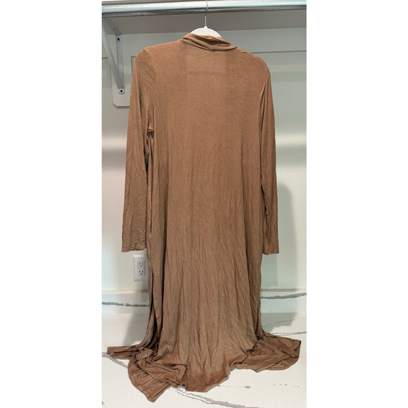 Love In‎ Full Length Cardigan with Pockets Size Large Beige - Picture 2 of 7